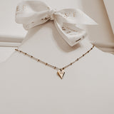 Engravable Heart ~Gold Necklace