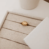 Engravable Heart ~ Gold Signet Ring