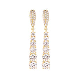 Full Diamond Gold Earrings