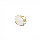 White Stone Adjustable Ring