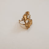 Square Statement ~ Gold Ring