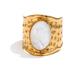 Mother Of Pearl Adjustable Ring
