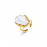 Summer Pearl ~ Gold Ring