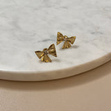Gold Bow Studs
