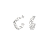 Clover Link ~ Silver Earrings