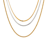 Mix Metal Layered Necklace