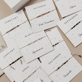 Natural Stone Birth Month Bracelet