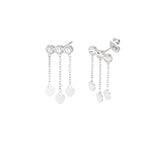 Floating Hearts ~ Silver Earrings
