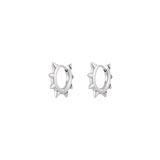 Round Spikes ~ Silver Earrings