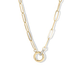 Diamond Charm Holder ~ Gold Necklace