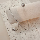 Adjustable Silver Ball Arm Cuff