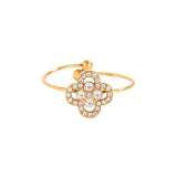 Sparkly Gold Clover Ring