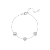 Vintage Clovers ~ Silver Bracelet