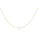 Sea Shell Clover ~ Gold Necklace