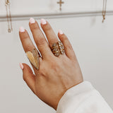 Layered Waterdrop Adjustable Ring