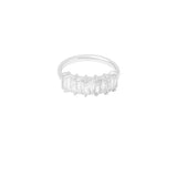 Sleek Diamonds ~ Silver Ring