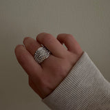 Diamond Glow ~ Silver Ring