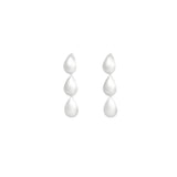 Triple Drip ~ Silver Earrings