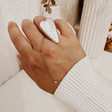 Shell Heart Gold Ring