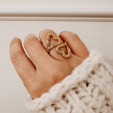 Double Hearts ~ Gold Ring