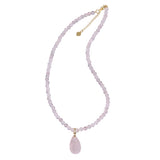 Natural Stone Teardrop Pendant Necklace