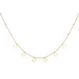 Playful Clovers ~ Gold Necklace