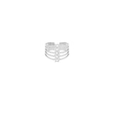 Stacked Sparkle ~ Silver Ring