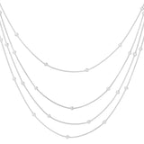 Dotty Layers ~ Silver Necklace