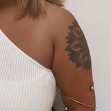 Adjustable Silver Ball Arm Cuff
