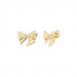 Sparkly Gold Bow Earrings