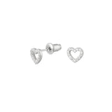 Heart Studs ~ Silver Earrings