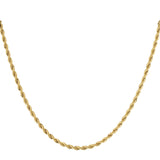 60CM + 7CM Twisted Rope ~ Gold Necklace 4.0MM