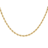 40CM + 5CM Twisted Rope ~ Gold Necklace 4.5MM