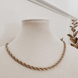 50CM + 5CM Twisted Rope ~ Gold Necklace 4.5MM