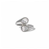 Double Tear Drop ~ Silver Ring