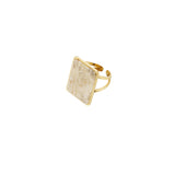 Beige Stone ~ Gold Ring