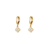 Sparkle Clover ~ Gold Earrings