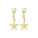 Star Fish ~ Gold Earrings
