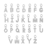 Pave Initial Letter ~ Silver Charm