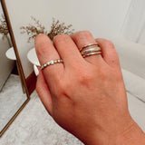 Dainty Stones Adjustable Ring
