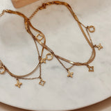 Clover Charms Anklet
