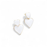 Double Hearts ~ Gold Earrings