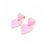Double Hearts ~ Gold Earrings