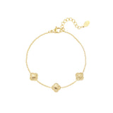 Vintage Clovers ~ Gold Bracelet