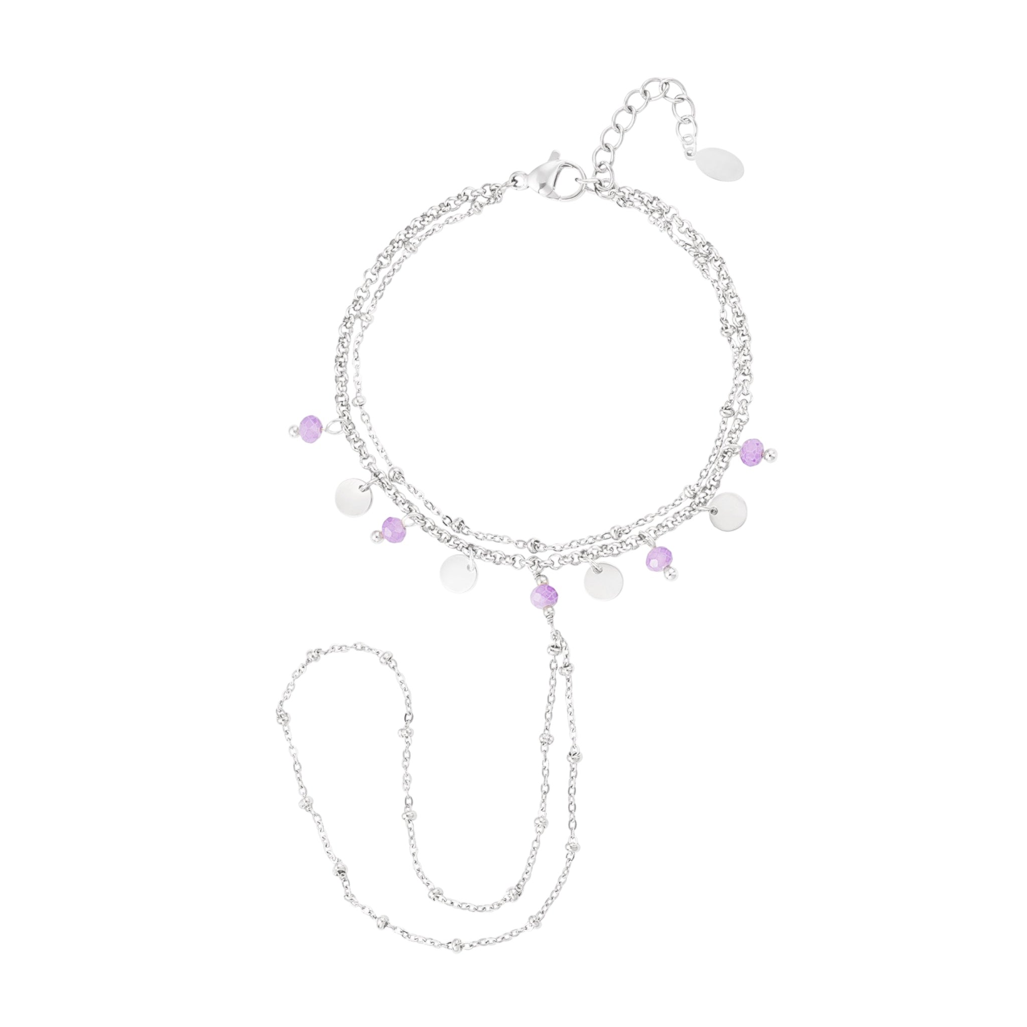 Purple Bliss Ring Bracelet