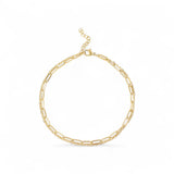 Double Layer Paperclip Gold Anklet