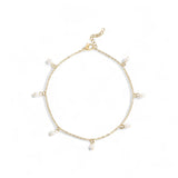 Pearls Gold Anklet