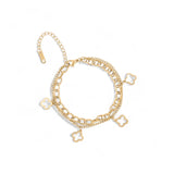 Double Layer Clover Gold Bracelet