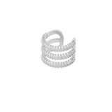 Trio Bling Silver Ear Cuff