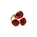Crystal Glam Gold Ring